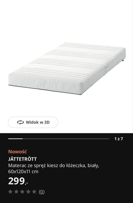 Łóżeczko dziecięce z materacem