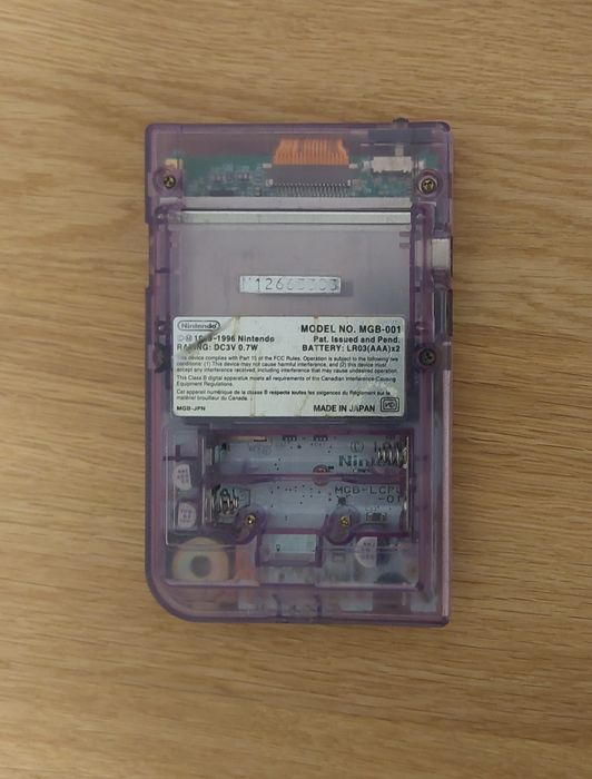 Gameboy pocket roxo transparente