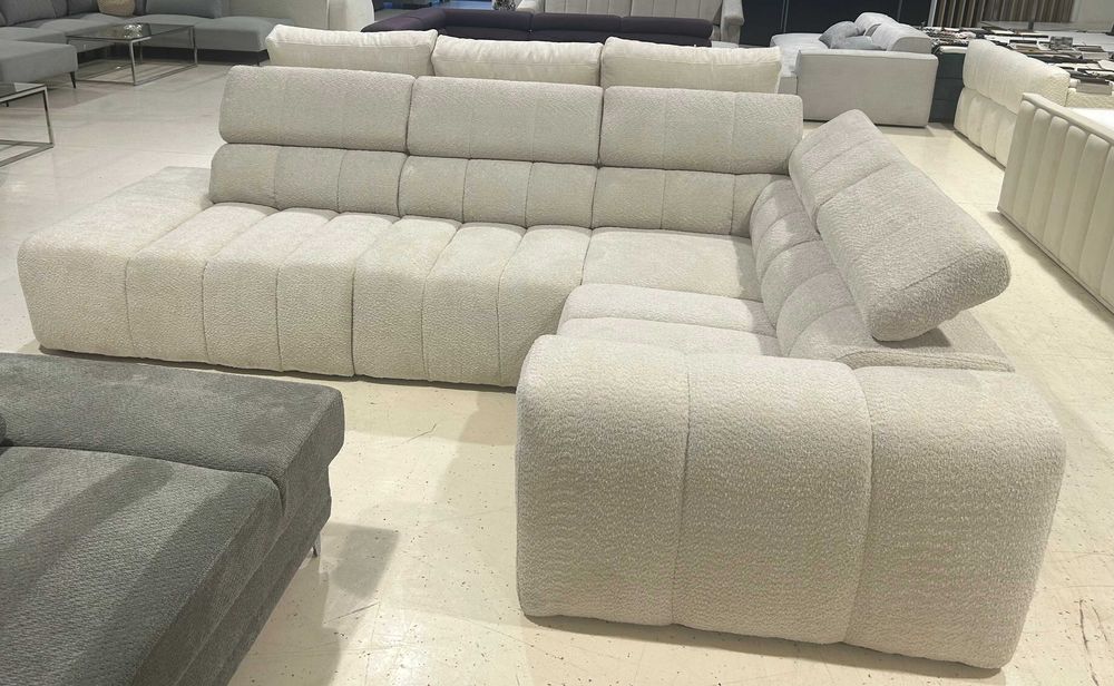 Designerski Narożnik SOFIQUE 295cm | Modna Tkanina Boucle | Ekspozycja