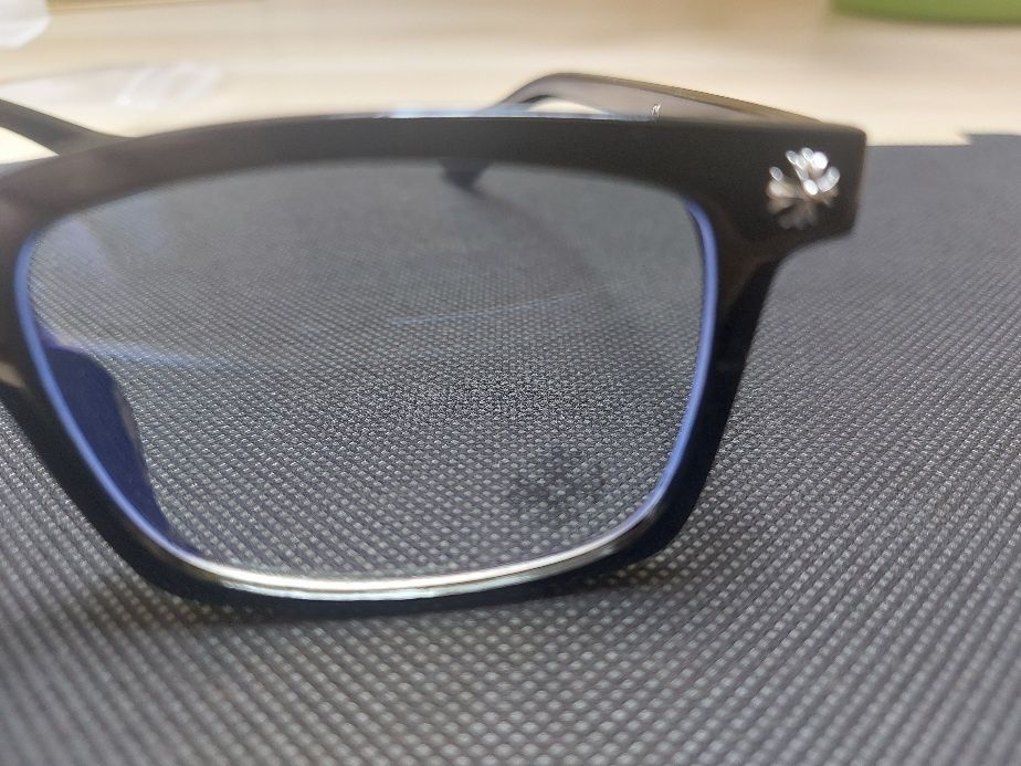 Czarne Okulary zerówki Chrome Hearts