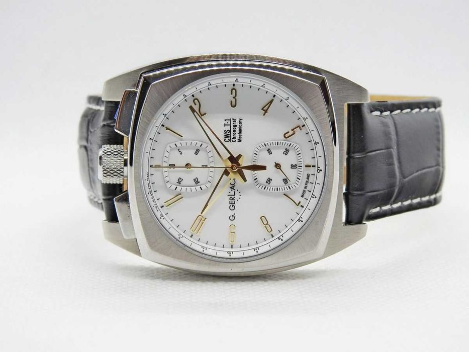 Zegarek męski CWS T1 chronograf mechaniczny typu bullhead . G.Gerlach