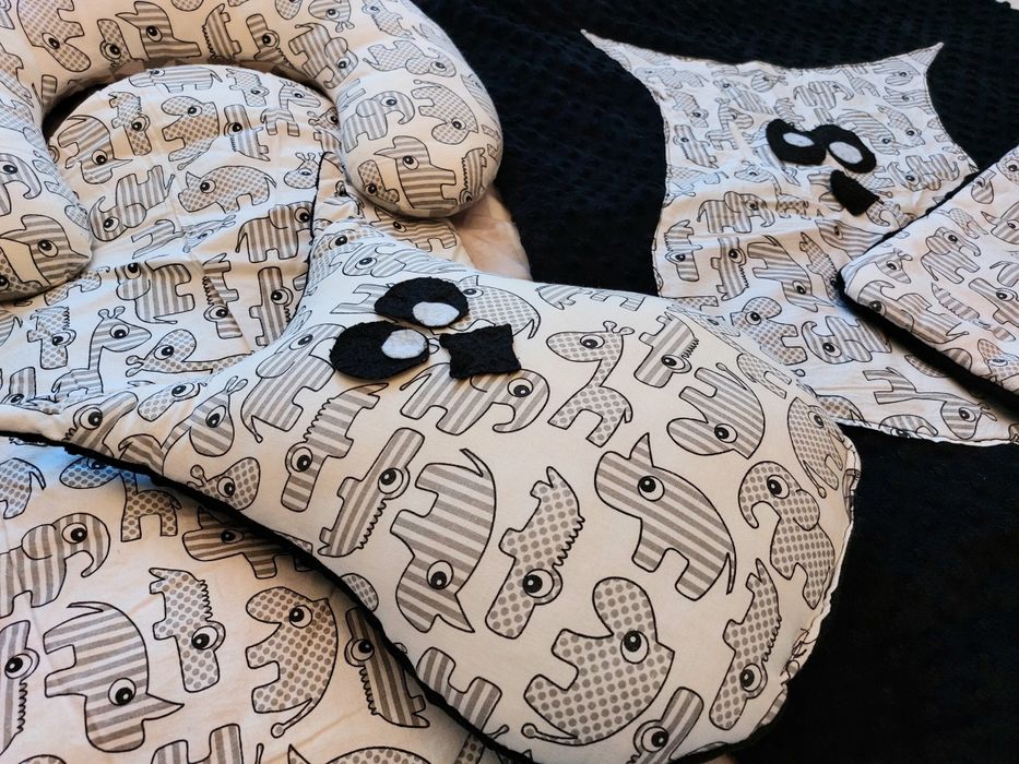 Mata i poduszki, poduszka rogal dla niemowlaka, dziecka, do wózka