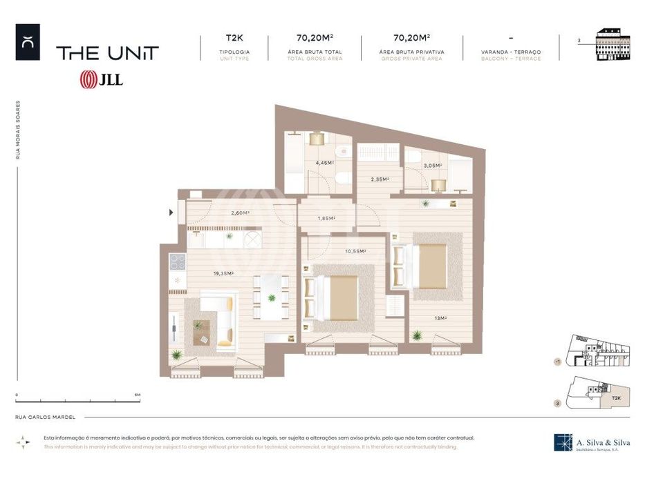 Apartamento T2, novo, no The Unit, em Lisboa