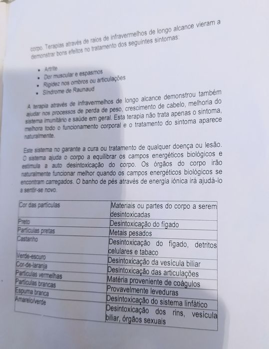 Máquina iónica para os pés