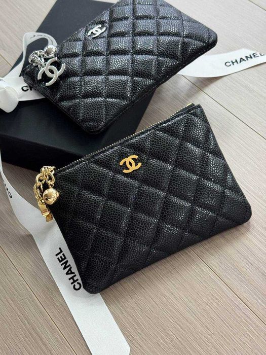 Portfel Chanel ze skóry typu caviar