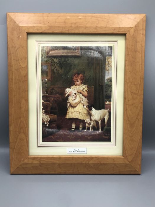 Obraz w drewnianej ramie Puppy Love – reprodukcja