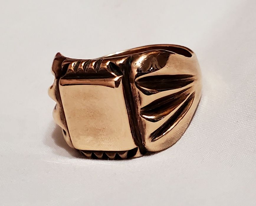 Кольцо без пробы в золотом цвете 583 пробы периода ссср