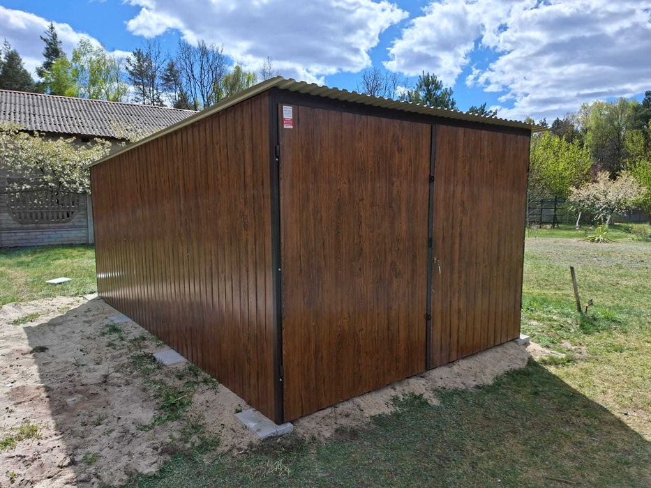 Garaż PREMIUM Garaż blaszany 3x5 Blaszak Drewnopodobny Garaże blaszane 3x5 3x6 4x5 4x6 6x5 6x6 PRODUCENT !!!
