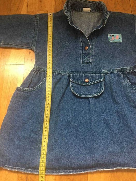 Платье джинсовое, baby club, 104 см, 100% хлопок.