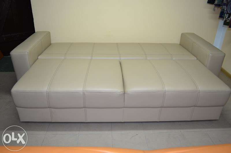 Producent ! Kanapa , sofa rozkładana Senator , prawdziwa skóra !!!
