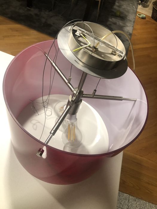 Candeeiro teto em vidro circular