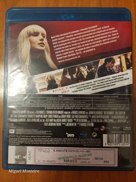 Blu Ray a agente vermelha