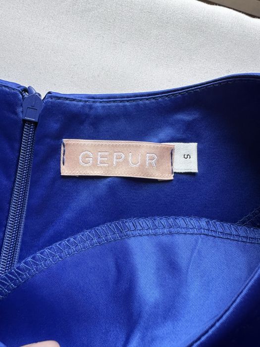 Сукня сатинова синя