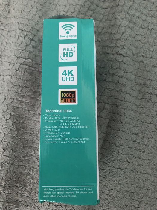 Mocna antena pokojowa DVB-T2