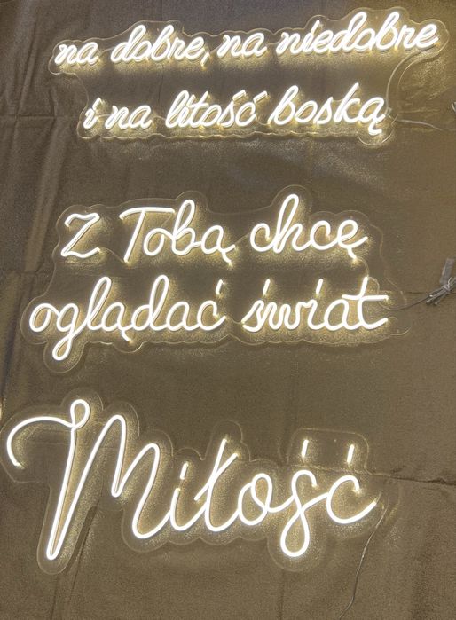 Napis LED na wynajem.