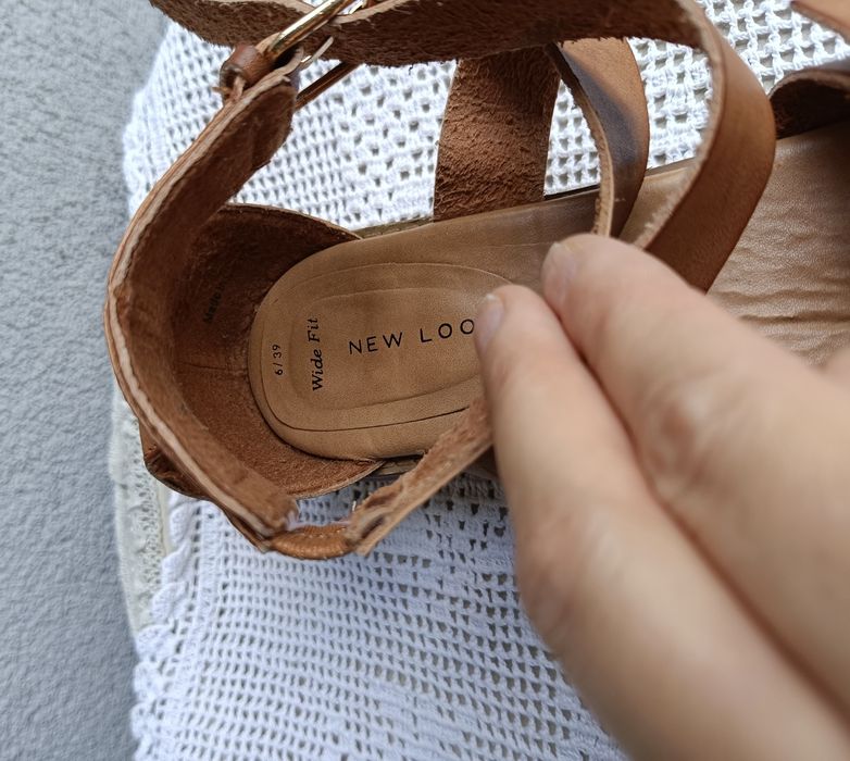 New LOOK 39 (25,5cm )rzymianki block heel sandals boho casual sandały