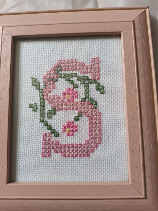 Quadro de moldura rosa