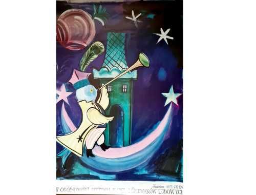 A. Kiljan plakat z 1984 do XVIII festiwalu kapel ludowych w Kazimierzu