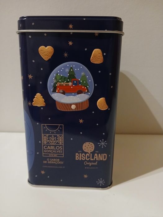 Lata de Natal azul escura