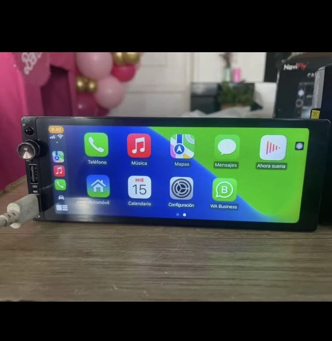 Auto Rádio 1DIN Universal 7” Touch CarPlay Sem fios e Android Auto | GPS,Bluetooth,Chamadas,YouTube