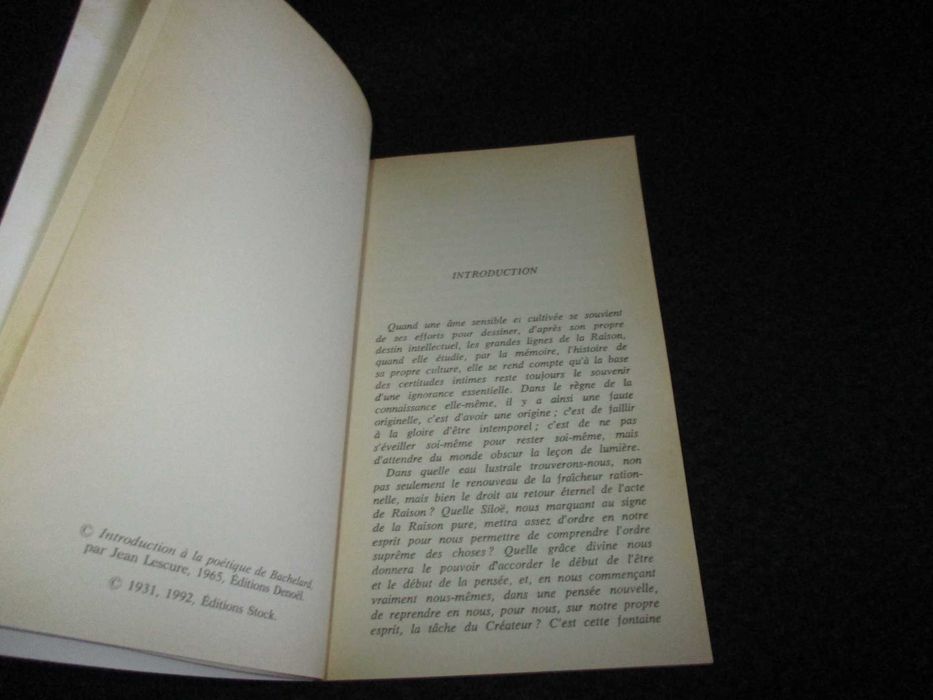 Livro L'Intuition de l'instant Gaston Bachelard