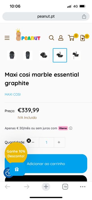 Cadeira maxi cosi marble