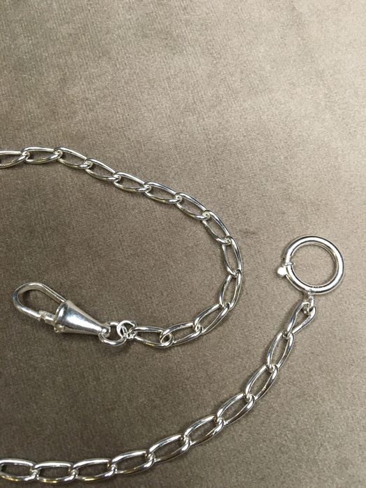 Corrente para relogio de bolso em prata