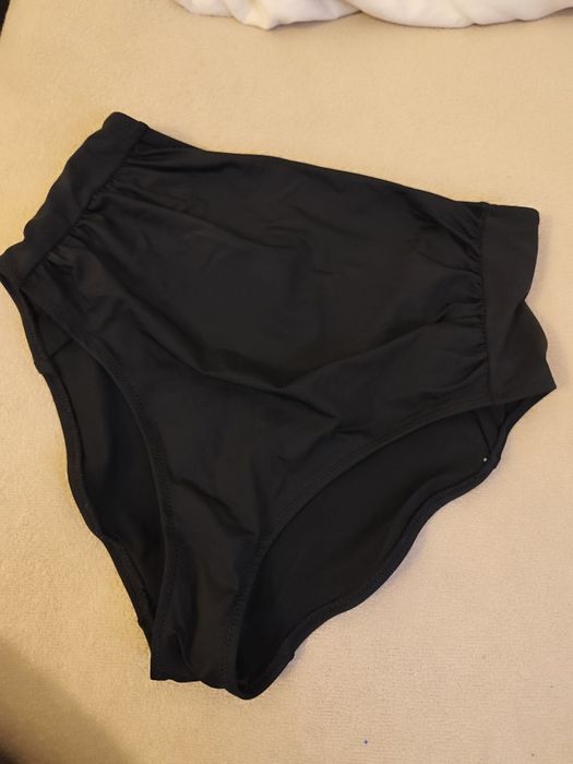 Majtki czarne h&M 38 wysoki stan marszczone
