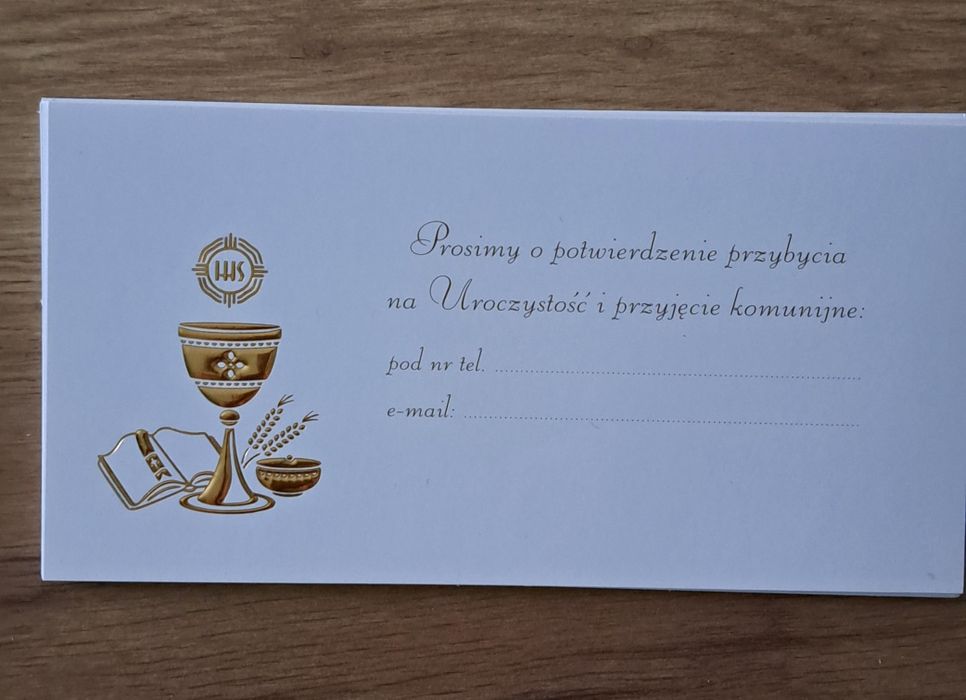 Oddam 3 zaproszenia komunijne