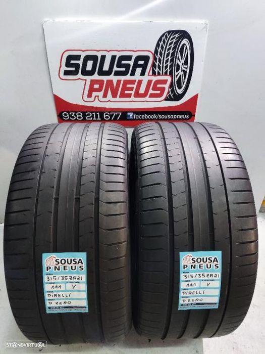 2 pneus semi novos 315-35r21 pirelli - oferta dos portes