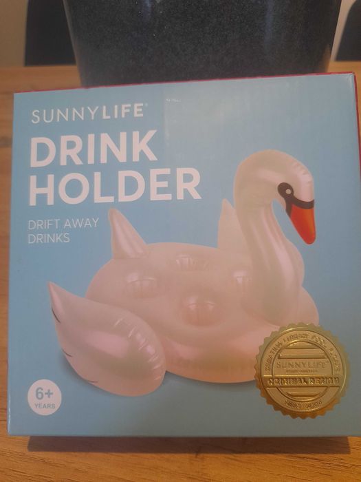 Porta-bebidas inflável – Cisne - NOVO, EM CAIXA
