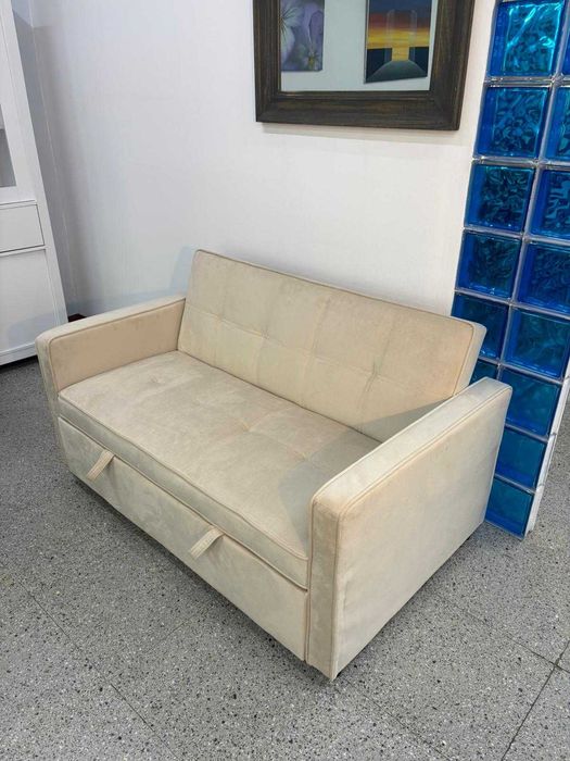 Sofá cama cor bege - entrega gratuita