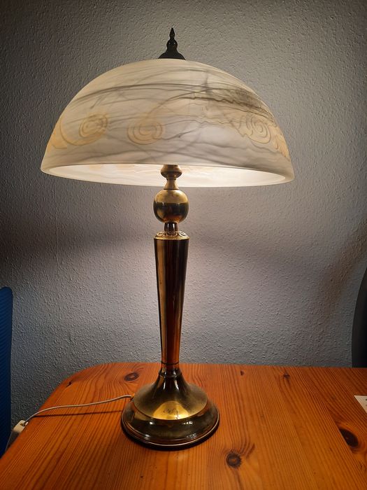 Lampka stojąca mosiężna