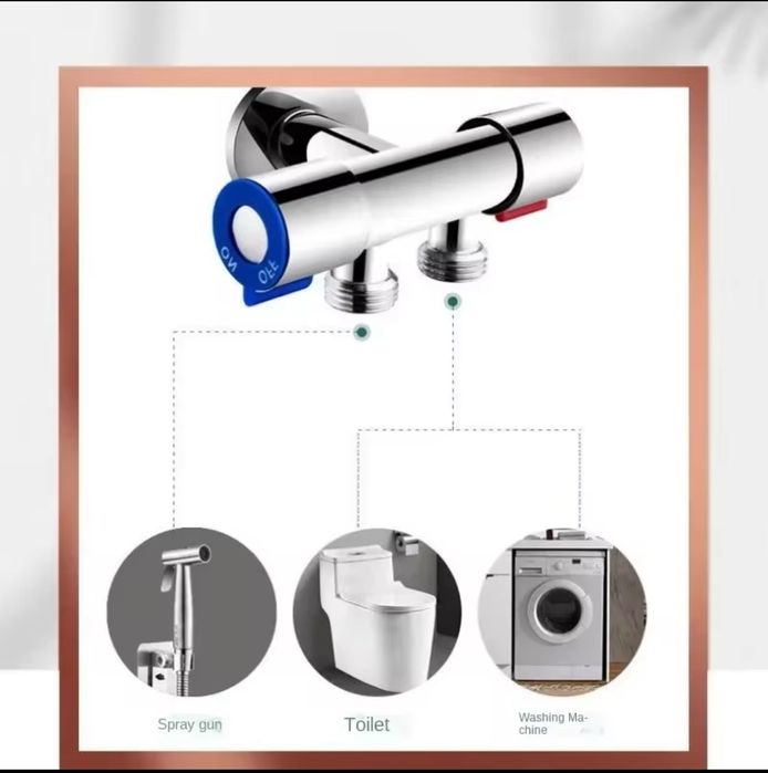 Torneira Dupla +  Chuveiro Higienico Mini para WC