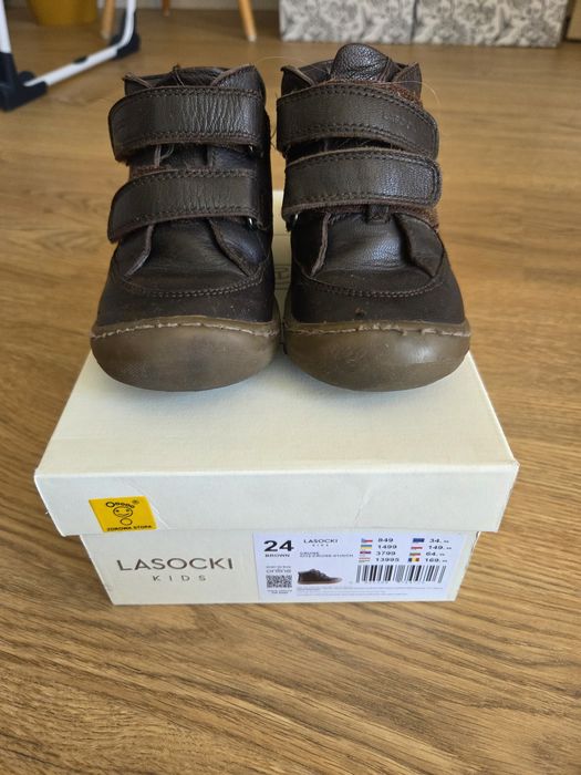 Botki Lasocki Kids w rozmiarze 24 kolor brazowy