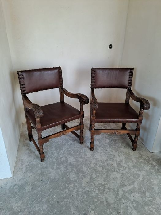 Krzesła drewniane fotele tron