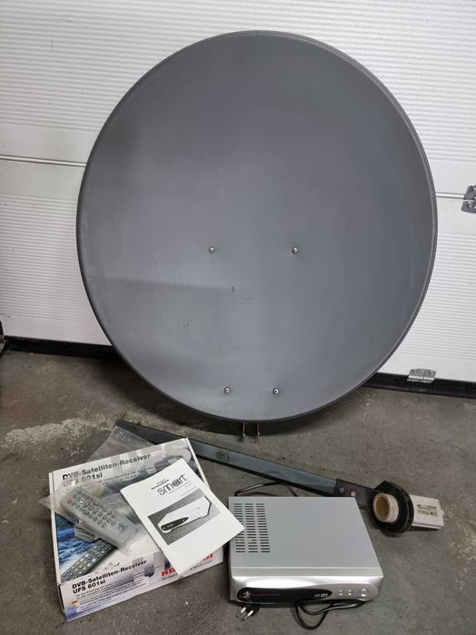 Antena satelitarna talerz 90cm LNB + Dekoder Receiver DVB Sat KOMPLET