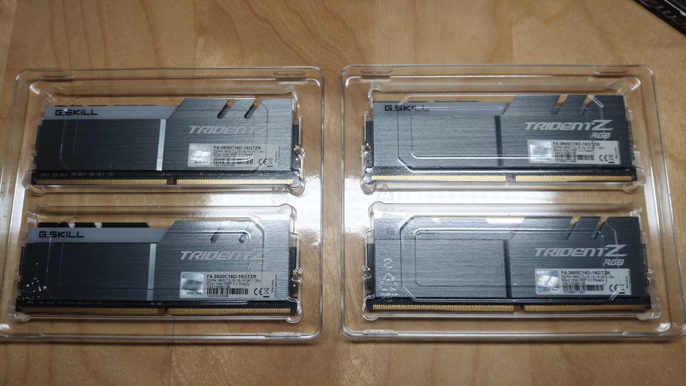 Memórias RAM DDR4 32GB GSKILL TridentZ RGB 3600MHz CL16 (8GBx4)