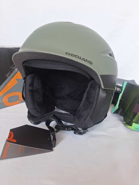 Kask narciarski Odoland SP0735 Black Green S 54-56cm Gogle