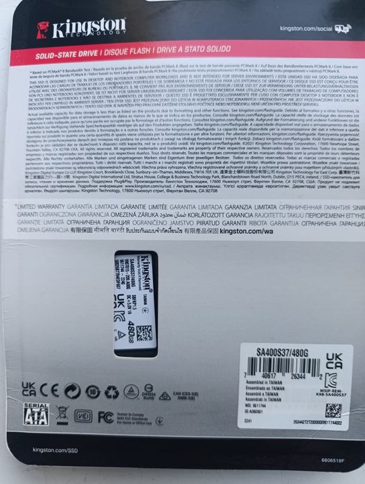 SSD-накопичувач 2.5" SATA 480GB Kingston