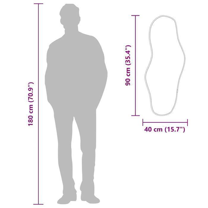 Lustro Ścienne, Złote, 90X40 Cm