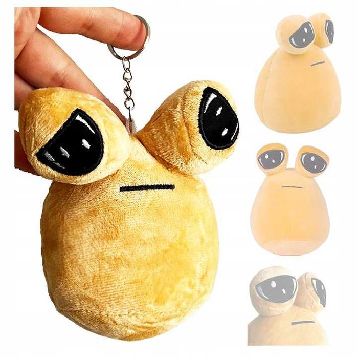 MASKOTKA BRELOCZEK POU pluszowy mój zwierzak kosmita 15 CM