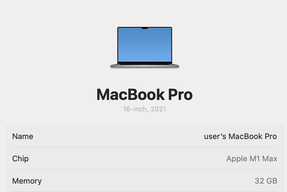 MacBook Pro 16 2021 M1 Max 32GB 1TB 96%: 57 000 грн. - Ноутбуки Рівне ...