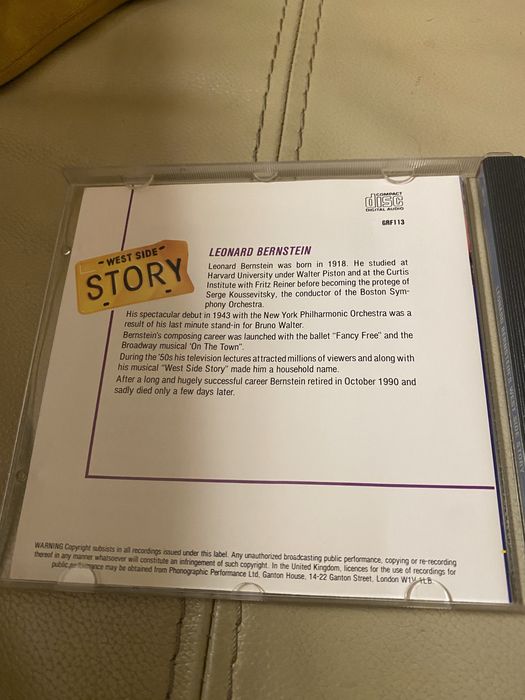 CD West Side Story - Original London Cast (Edição Double Play)