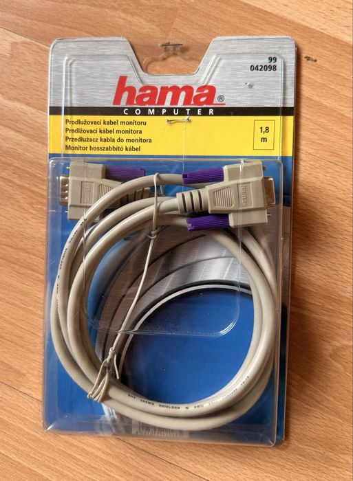 Przewód VGA 1,8m do retro minitora komputera