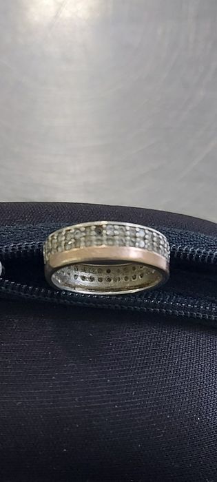 Серебряные кольца с золотой пластиной