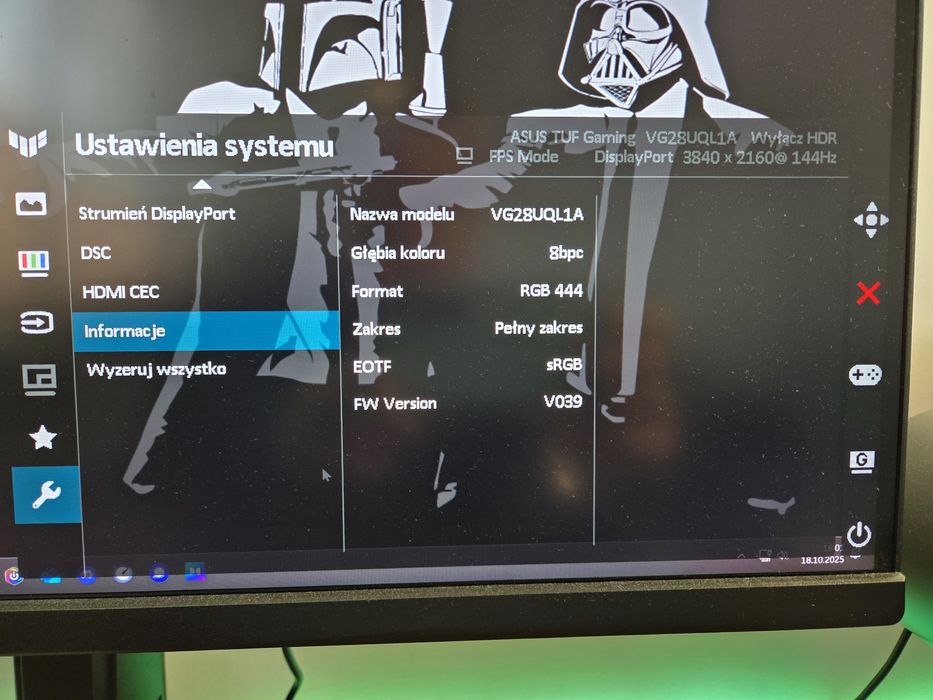 Asus TUF VG27AQL1A Monitor 2K, 144Hz