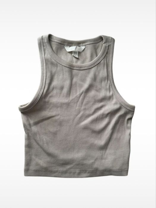 piekny bezowy top h&m