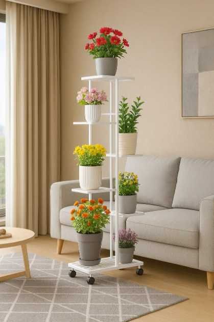 Подставка для цветочных горшков полка на 6 полок этажерка для цветов