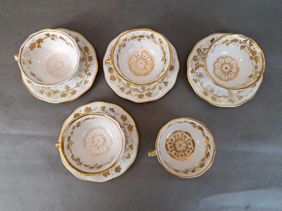 Serwis kawowy porcelanowy koniec XIX wieku